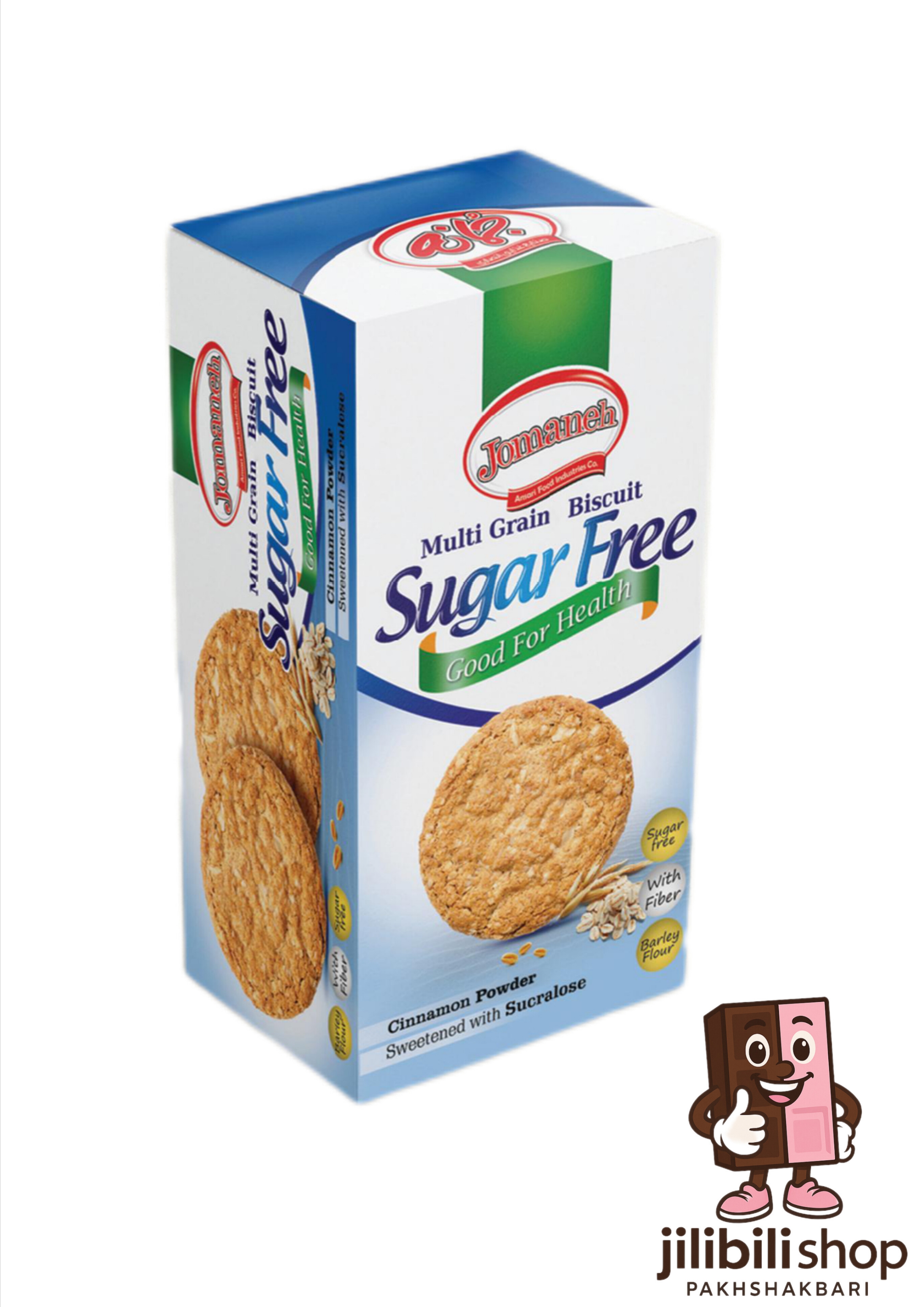 بیسکویت چند غله بدون شکر ۱۸۰گرم جمانه